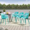 Christopher Knight Home Ladonna Outdoor Dining Chair (Set of 4), Teal