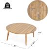 Christopher Knight Home Lalina Outdoor Coffee Table, Acacia Wood Accent Table with Slatted Panel Design, Round Patio Table for Garden Porch Balcony, Low Maintenance Outdoor Furniture, Natural