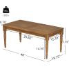Christopher Knight Home Lama Rectangular Outdoor Coffee Table, Slat Panel Side Table, Acacia Wood Side Desk for Backyard Balcony Garden, Weather Resistant Lightweight Patio Tea Table, Natural