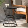 Christopher Knight Home Lassen Outdoor 16″ Iron Side Table, Matte Black