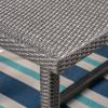 Christopher Knight Home Liam Outdoor 7 Piece Wicker Dining Set, Grey