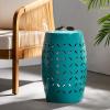 Christopher Knight Home Lilac Outdoor 12″ Iron Side Table, Teal