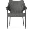Christopher Knight Home Lina Outdoor 5 Piece Wood and Wicker Dining Set, Gray Finish/Gray