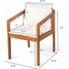 Christopher Knight Home Linda Patio Acacia Wood Dining Table Set for 4, Outdoor Rectangular Dinner Table and Chairs Set with Slatted Panel Design, Outdoor Furniture Set for Garden, Natural