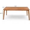 Christopher Knight Home Linda Patio Acacia Wood Dining Table Set for 4, Outdoor Rectangular Dinner Table and Chairs Set with Slatted Panel Design, Outdoor Furniture Set for Garden, Natural