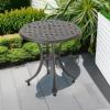 Christopher Knight Home Lola Outdoor 19″ Cast Aluminum Side Table, Bronze Finished(Side Table)