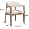 Christopher Knight Home Lumi Spacious Kitchen Table Chairs Set of 6, 7 Piece Dining Set with Chairs, Wooden Dining Table Set for 6, Comfy Upholstered Curved Back Armchairs, Beige + Light Natural