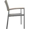 Christopher Knight Home Luton Outdoor Aluminum Dining Chairs with Faux Wood Accents and Faux Rattan Seats (Set of 4), Gray and Natural Brown