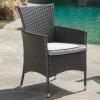 Christopher Knight Home Malta KD PE Wicker Dining Chairs, 4-Pcs Set, Grey