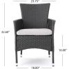 Christopher Knight Home Malta KD PE Wicker Dining Chairs, 4-Pcs Set, Grey