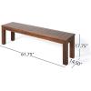 Christopher Knight Home Manila Outdoor Acacia Wood Dining Bench (Set of 2), Dark Brown