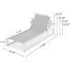 Christopher Knight Home Manila Outdoor Chaise Lounge Chairs Set of 2, Aluminum Chaise Lounge, Adjustable Backrest Chair, Mesh Seating Aluminum Frame for Patio Poolside Backyard, 400lbs Light Gray