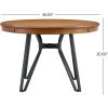 Christopher Knight Home Mikan 5 Piece Wooden Dining Table Set for 4, Modern Dining Chairs Set of 4 and Table Set, Round Dining Table and Chair Set for Home/Apartment/Restaurant, Black+Brown