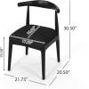 Christopher Knight Home Mikan 5 Piece Wooden Dining Table Set for 4, Modern Dining Chairs Set of 4 and Table Set, Round Dining Table and Chair Set for Home/Apartment/Restaurant, Black+Brown