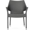 Christopher Knight Home Mirage Outdoor Wicker Stacking Chair Chat Set, 3-Pcs Set, Grey