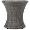 Christopher Knight Home Mirage Outdoor Wicker Stacking Chair Chat Set, 3-Pcs Set, Grey
