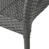 Christopher Knight Home Mirage Outdoor Wicker Stacking Chair Chat Set, 3-Pcs Set, Grey