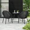 Christopher Knight Home Modern Black Lounge Chairs Set of 2, Mesh Accent Chairs, Perforated Seating Club Chair, Lightweight Dining Chairs for Living Room, Outdoor Space, Patio Garden, Balcony, Black