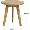 Christopher Knight Home Nadine 3 Pieces Patio Conversation Set, Handwoven Rope Accent Chairs, Acacia Wood Side Table, Tub Shaped Club Chairs, Round Side Table and Chair Set for Yard, Green+Beige(Green+beige)