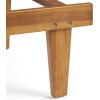 Christopher Knight Home Nadine Outdoor Acacia Wood Chaise Lounge and Cushion Set, Teak and Blue