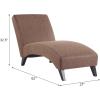 Christopher Knight Home Orianna Modern Chaise Lounge Chair Indoor with Birch Wood Legs, PU Leather Chaise Lounge Sofa with Curved Design, Upholstered Sofa Couch for Living Room, Dark Brown