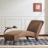 Christopher Knight Home Orianna Modern Chaise Lounge Chair Indoor with Birch Wood Legs, PU Leather Chaise Lounge Sofa with Curved Design, Upholstered Sofa Couch for Living Room, Dark Brown