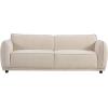 Christopher Knight Home Oslo 84” Modern Lounge Sofa Couch with Round Arm, Soft Seating 3-Seater Sofa with Armrests, Comfy Fabric Upholstered Home Sofa for Living Room, Thick Cushions, Beige
