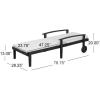 Christopher Knight Home Outdoor Chaise Lounge, Acacia Wood Adjustable Chaise Lounge, 5-Position Backrest Recliner, Soft Cushion Lounge, Flat Tanning Chair with wheel for Backyard, Balcony, Black White