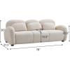 Christopher Knight Home Perla Modern Fabric Upholstered 3 Seater Sofa Couch with Pillow, Wooden Home Sofa Living Room, Comfy Cloud Couch for Bedroom, Apartment, Home Office, Light Beige(Light Beige)