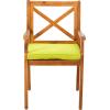 Christopher Knight Home Peter | Outdoor Acacia Wood Dining Chair Set of 2, Teak/Green Cushion