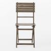 Christopher Knight Home Positano Outdoor Acacia Wood Foldable Dining Chairs, 4-Pcs Set, Grey Finish