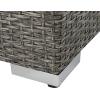 Christopher Knight Home Puerta Outdoor 3-Seater Wicker Left Sofa, Mixed Black / Dark Grey Cushion