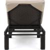 Christopher Knight Home Puerta Outdoor Wicker Chaise Lounges with Water Resistant Cushion, 2-Pcs Set, Dark Brown / Beige