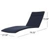 Christopher Knight Home Salem Outdoor Wicker Adjustable Chaise Lounge with Arms, with Cushion, Multibrown / Navy Blue(Multibrown / Navy Blue)