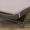 Christopher Knight Home Salem Outdoor Wicker Adjustable Chaise Lounges with Cushions, 2-Pcs Set, Multibrown And Charcoal