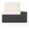 Christopher Knight Home Santa Cruz Outdoor Wicker Sectional Sofa Set with Water Resistant Cushions, 6-Pcs Set, Grey / White