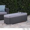 Christopher Knight Home Santa Rosa Outdoor Wicker Bench with Water Resistant Cushion, Grey / Silver Small