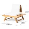 Christopher Knight Home Sedona Outdoor 2 Seater Acacia Wood Conversation Set with Coffee Table, Teak and White