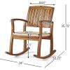Christopher Knight Home Selma Acacia Rocking Chairs with Cushions, 2-Pcs Set, Teak Finish(2-pcs Set)