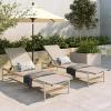 Christopher Knight Home Set of 2 Hargrove Patio Garden Chaise Lounges, Aluminum Frame, Mesh Seating and Rope-Wrapped Legs, 5-Position Adjustable Backrest, Outdoor Relaxation, Poolside, Natural+Silver