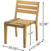 Christopher Knight Home Set of 2 Katie Tropical Style Patio Dining Chairs, Acacia Wood Outdoor/Indoor Side Chair, Garden/Porch/Balcony/Poolside Accent Chair, Weather Resistant, Teak Finish