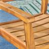 Christopher Knight Home Solomon Outdoor 5 Piece Acacia Wood Dining Set, Teak Finish