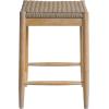 Christopher Knight Home Tana Boho Backless Counter Height Bar Stools Set of 4, Acacia Wood Counter Stools with Rope Wicker Seat, Square Bar Stool for Kitchen Island, Wooden Dining Room Chair, Natural