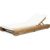 Christopher Knight Home Tory Acacia Wood Chaise Lounge Chair Outdoor Set of 4, Adjustable Backrest Sun Lounger Recliner, Patio Outdoor Chaise Lounge with 4″ Thick Water-Resistant Cushions, Teak+Cream
