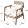 Christopher Knight Home Ursa Outdoor Patio Club Chair, Acacia Wood Arm Chair, Single Sofa Chair, Patio Furniture, Deep Seating with Cushion for Porch, Garden, Backyard, Balcony, Light Brown