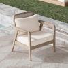 Christopher Knight Home Ursa Outdoor Patio Club Chair, Acacia Wood Arm Chair, Single Sofa Chair, Patio Furniture, Deep Seating with Cushion for Porch, Garden, Backyard, Balcony, Light Brown