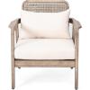 Christopher Knight Home Ursa Outdoor Patio Club Chair, Acacia Wood Arm Chair, Single Sofa Chair, Patio Furniture, Deep Seating with Cushion for Porch, Garden, Backyard, Balcony, Light Brown