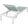 Christopher Knight Home Vanessa Coral Outdoor Chaise Lounges (Set of 2), Green and White