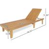 Christopher Knight Home Vernon Outdoor Acacia Wood Chaise Lounge Set, Teak Finish(Teak Finish)