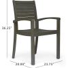 Christopher Knight Home Watts Outdoor Acacia Wood Dining Chairs, Gray Finish (Set of 2)